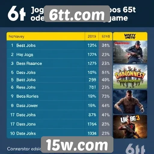 Análise da popularidade dos jogos em 6tt.com